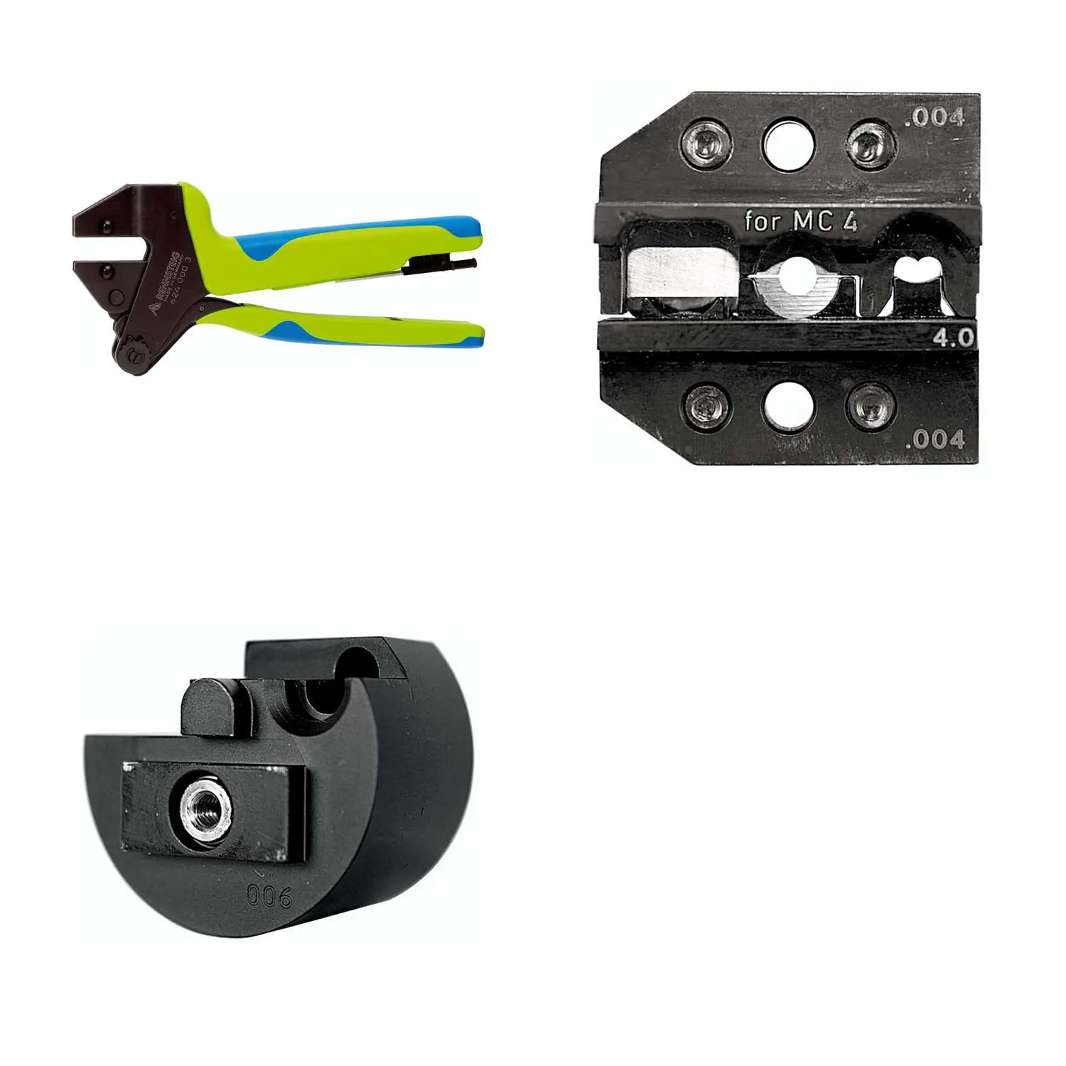 Produktfoto 1 von 624 004 3 0 K2 Rennsteig Werkzeuge GmbH Crimpzange PEW12 für Multi-Contact MC4 Steckverbinder inkl. Crimpeinsätze-Solar und Kontaktaufnahme
