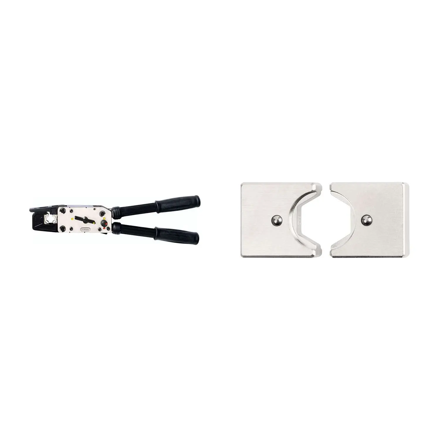 Produktfoto 1 von 633 204 3 K1 Rennsteig Werkzeuge GmbH Handcrimpzange MPZ 55 im Kunststoffkoffer für Rohrkabelschuh und Presskabelschuh, Pressbreite 7,0mm inkl. Crimpeinsatz