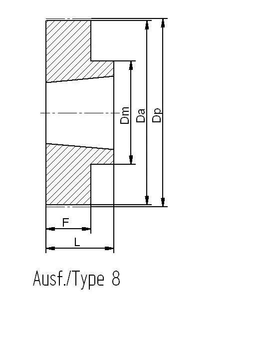 Produktfoto 1 von HTD Zahnriemenscheiben Taper Ausführung