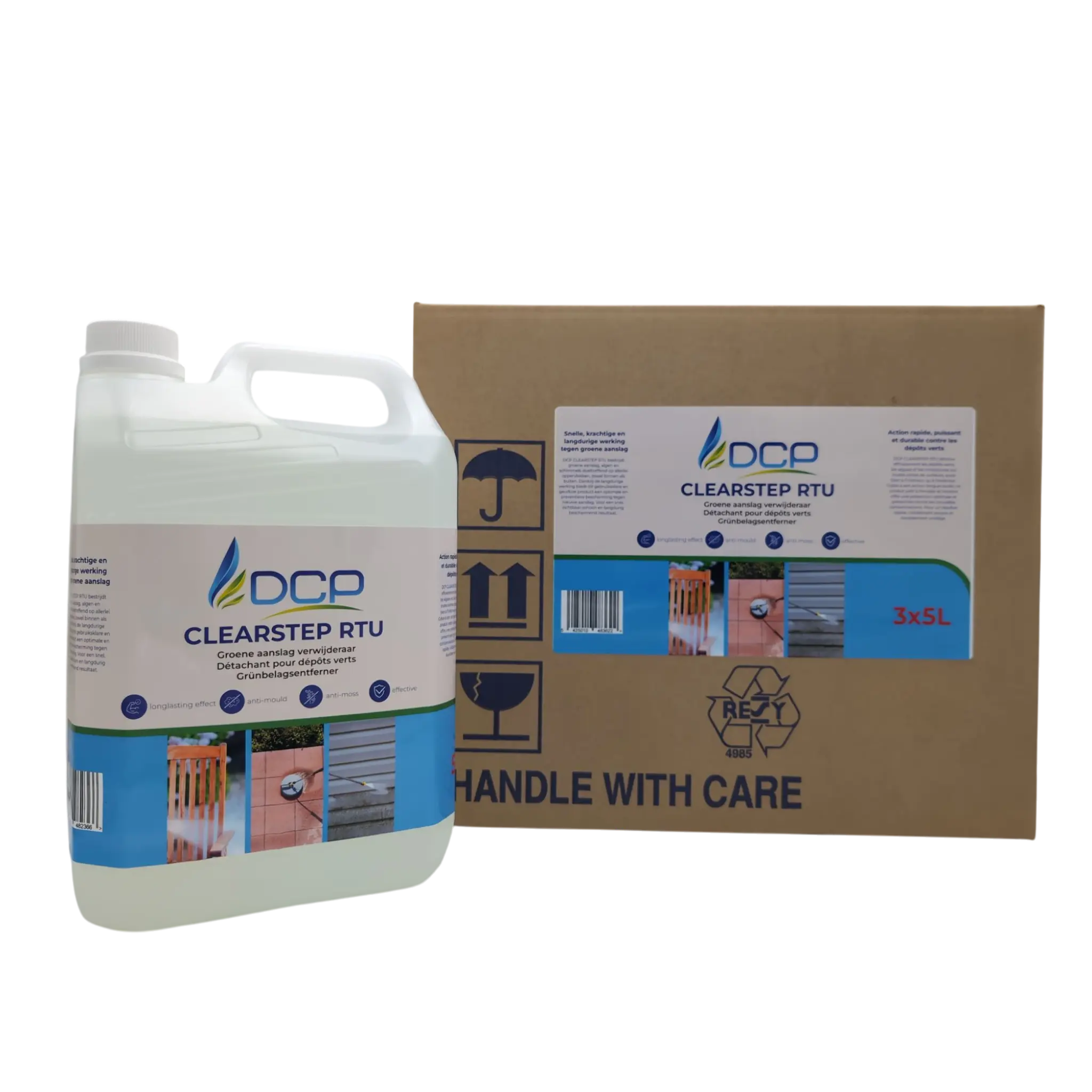 Produktfoto 1 von DCP ClearStep RTU 3X5L Gebrauchsfertiger flüssiger Entferner für grüne Ablagerungen
