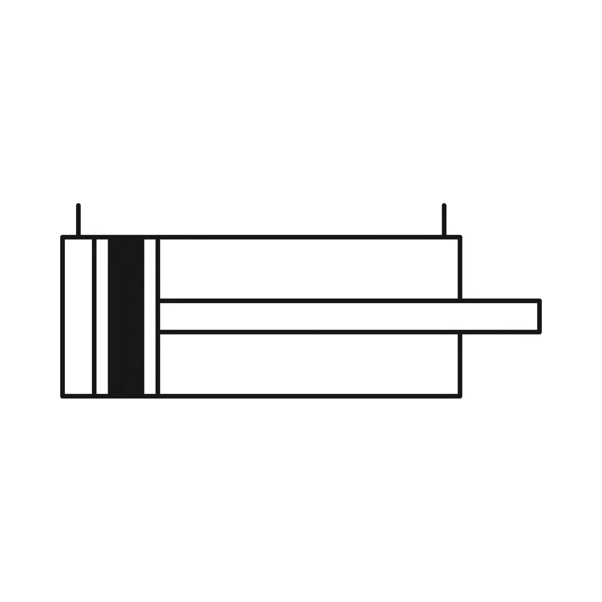 Kurzhubzylinder, doppeltwirk., Magnet, Kolben-Ø 50, Hub 30, G 1/8 105933