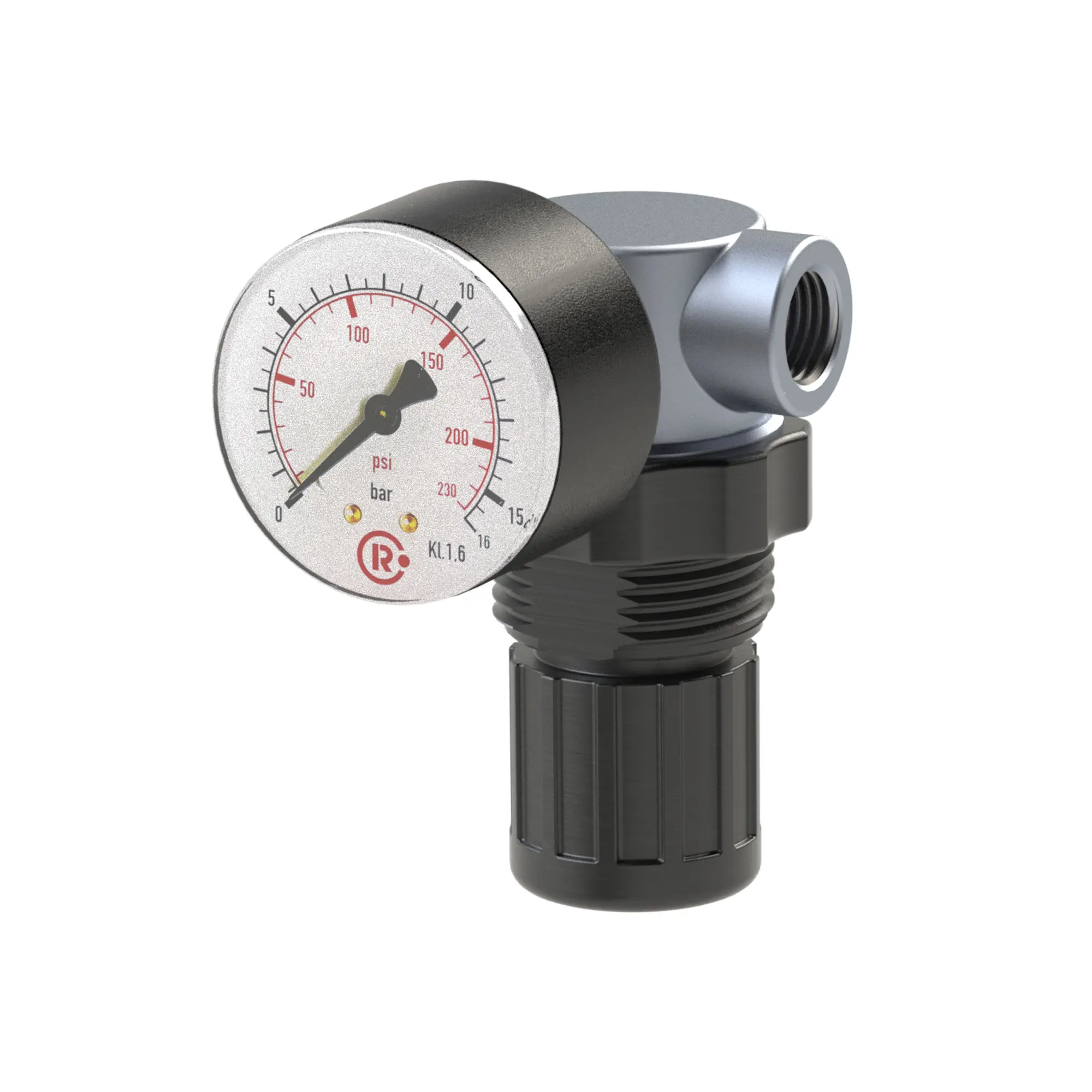 Produktfoto 1 von Druckbegrenzungsventil, inkl. Manometer, G 1/4, 0,1 - 2,0 bar 490.02