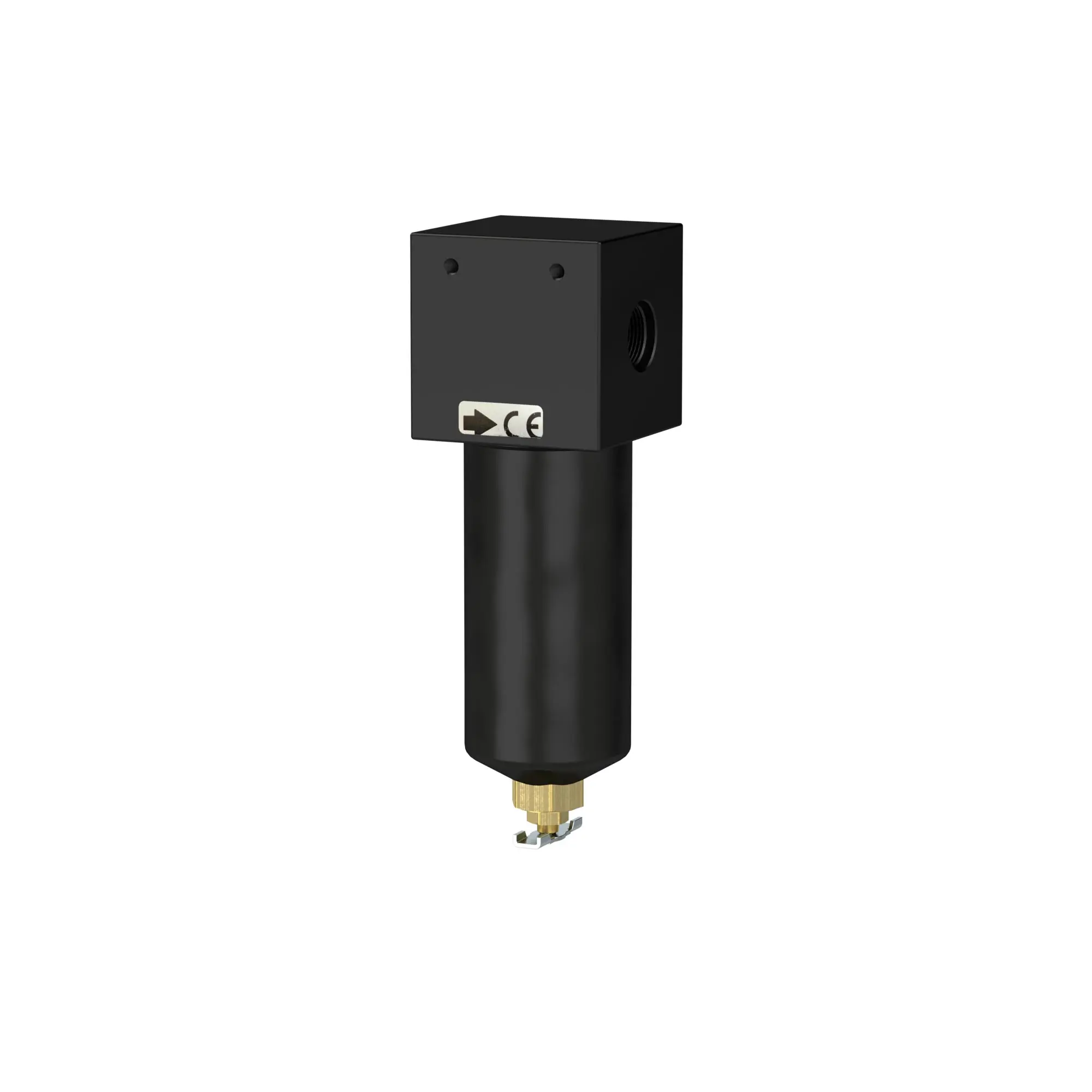 Filter für hohe Drücke bis 40 bar, mit Handablassventil, G 1/2 680.22