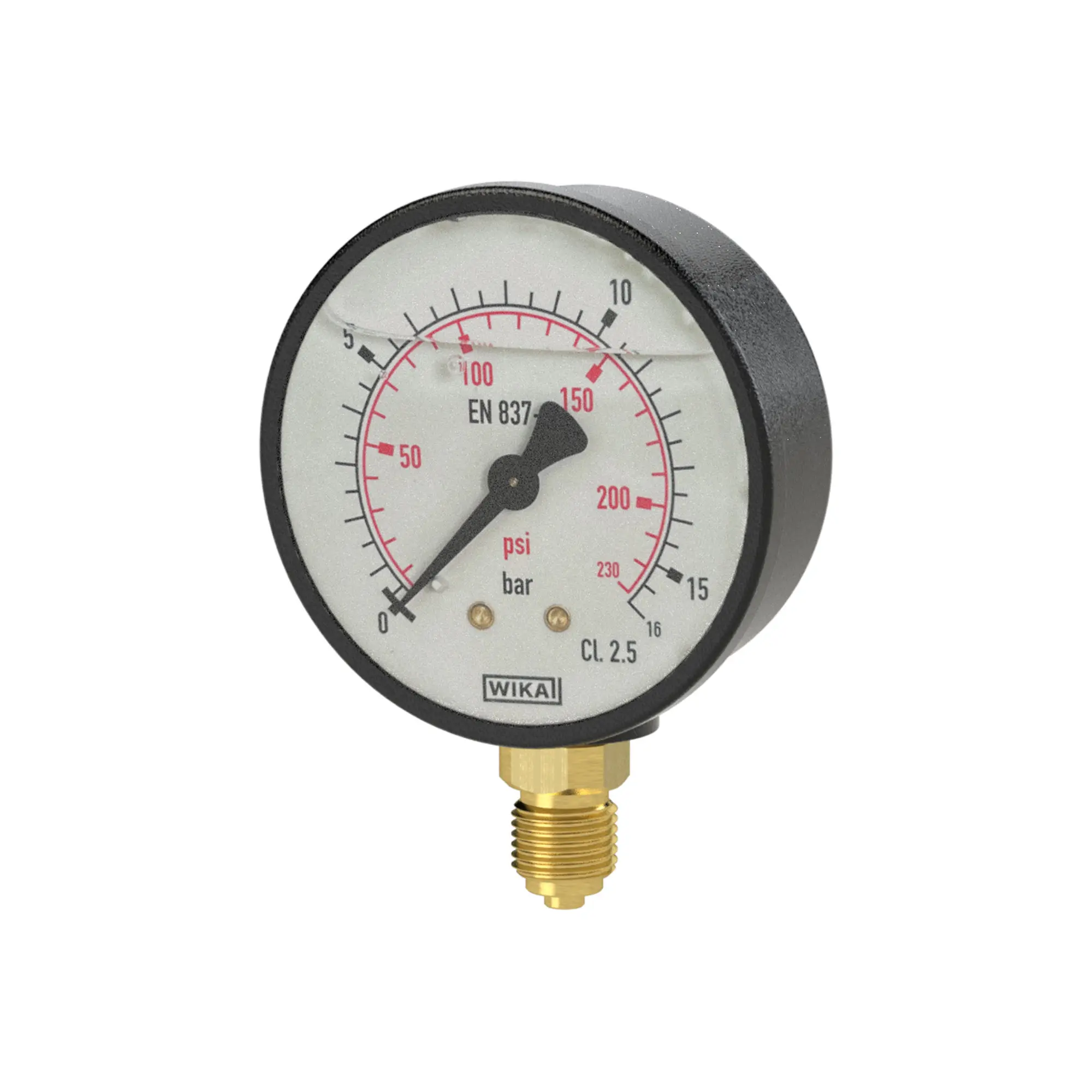 Produktfoto 1 von Glyzerinmanometer, Kunststoff, G 1/4 unten, 0 - 1,0 bar, Ø 63 102074