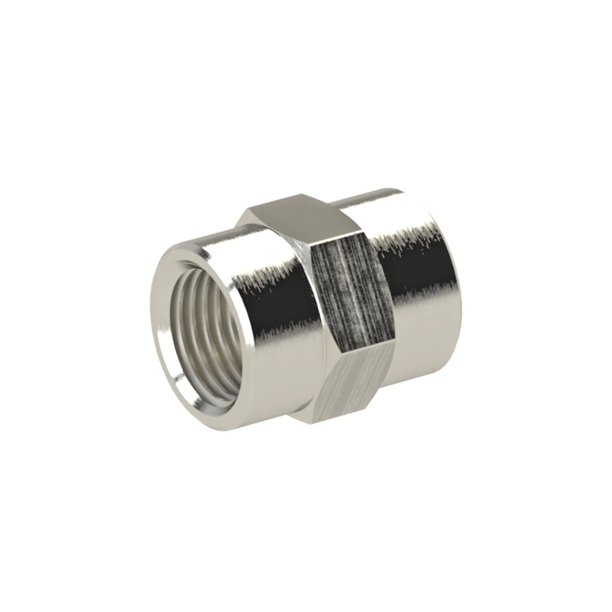 Produktfoto 1 von Muffe »value line«, G 1/2, SW 26, Messing vernickelt 252.24/N-E