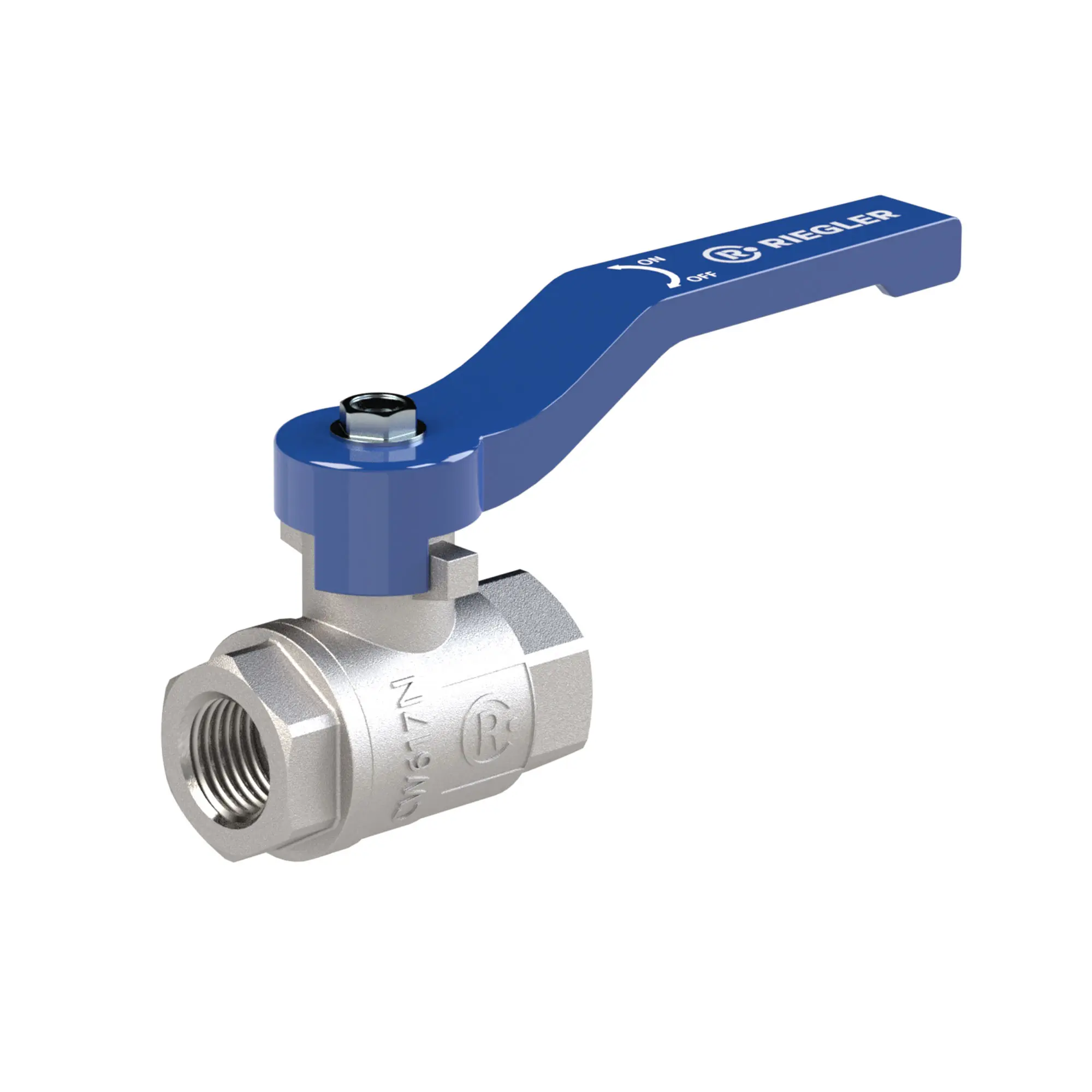 Produktfoto 1 von Kugelhahn »valve line«, Handhebel blau, MS vern., IG/IG, G 3/4 334.05-E