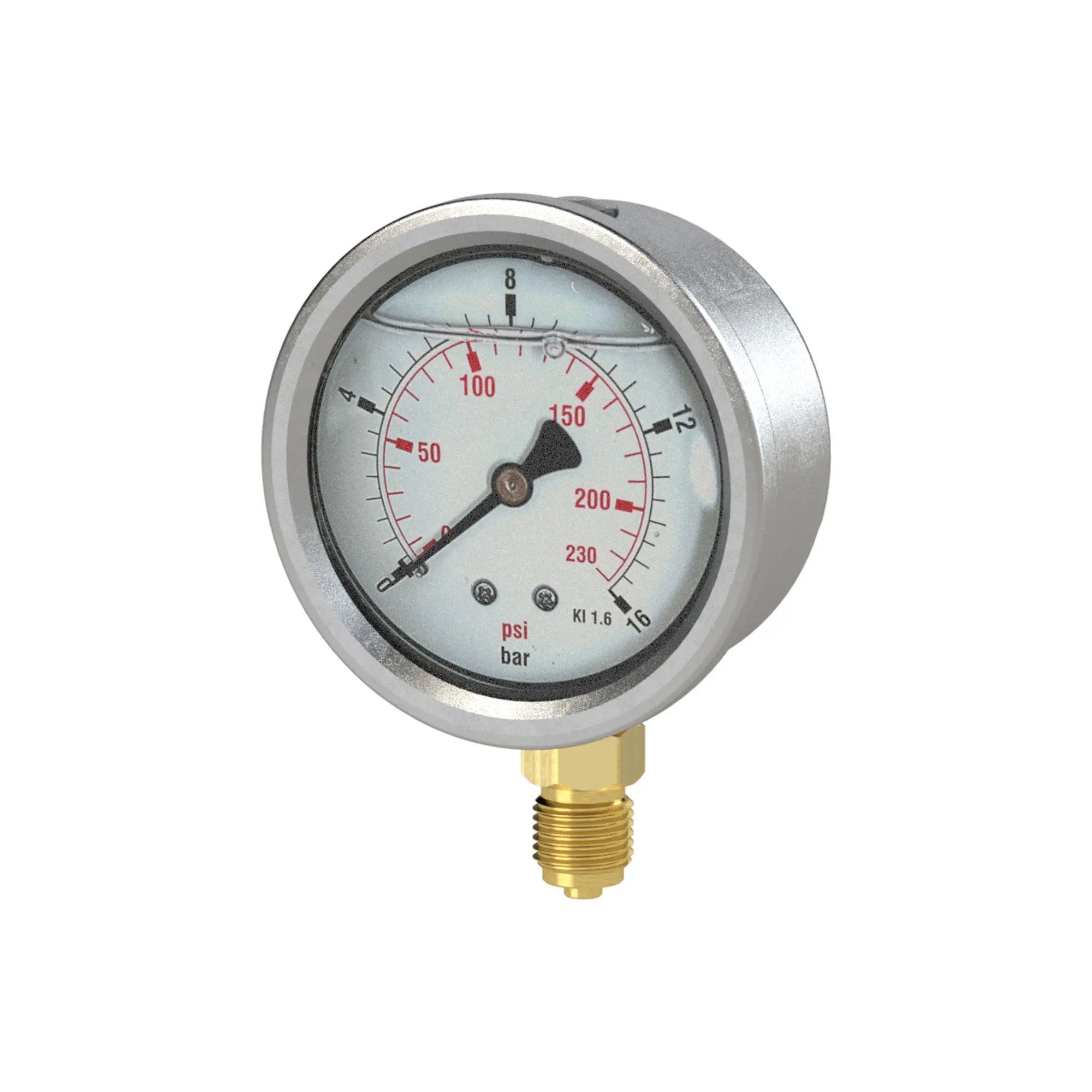 Produktfoto 1 von Glyzerinmano »pressure line«, G 1/4 u., 0-250,0 bar/3600 psi, Ø63 714-CDE