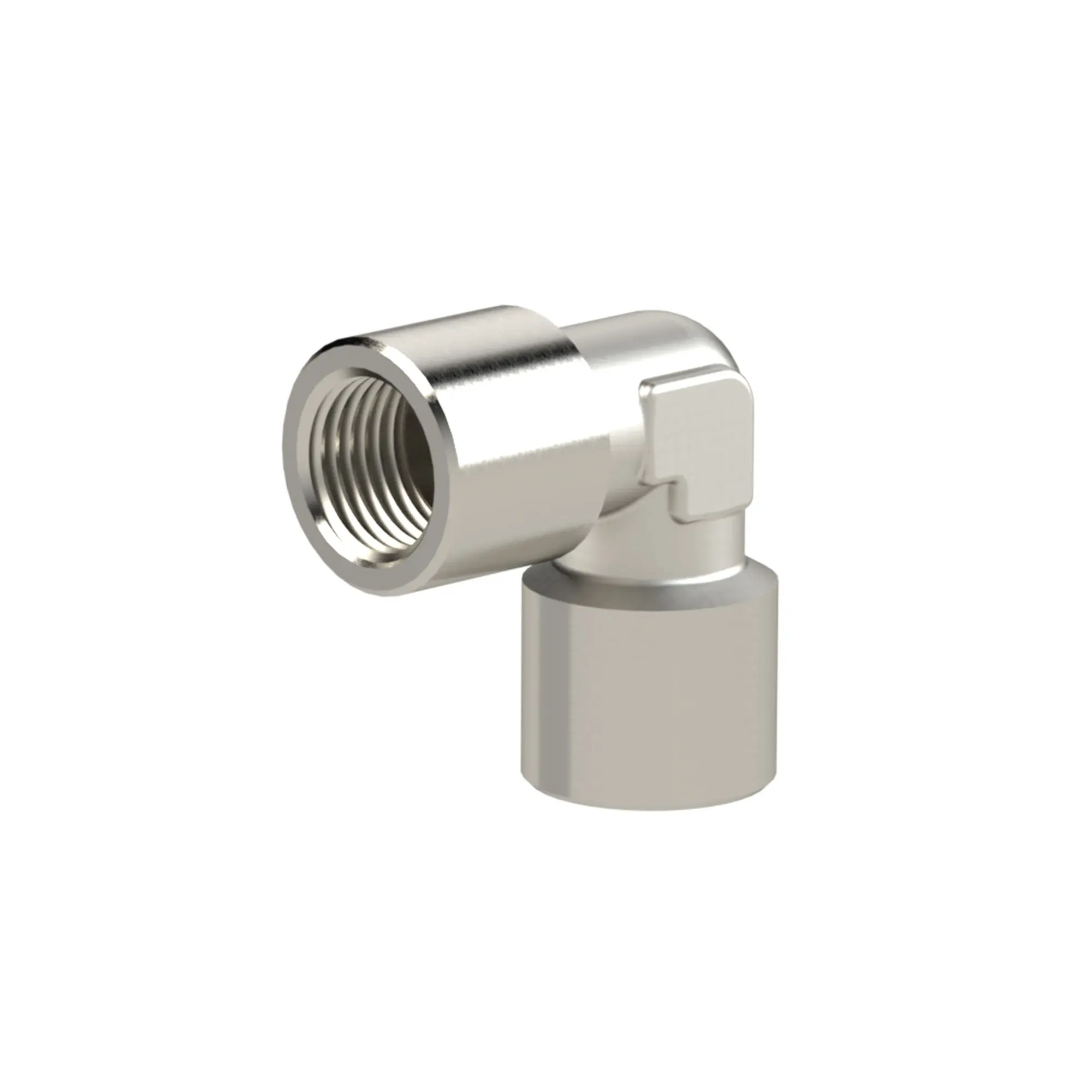 Produktfoto 1 von Winkelstück, innen/innen, G 1/2, SW 21, Messing vernickelt N 253.14