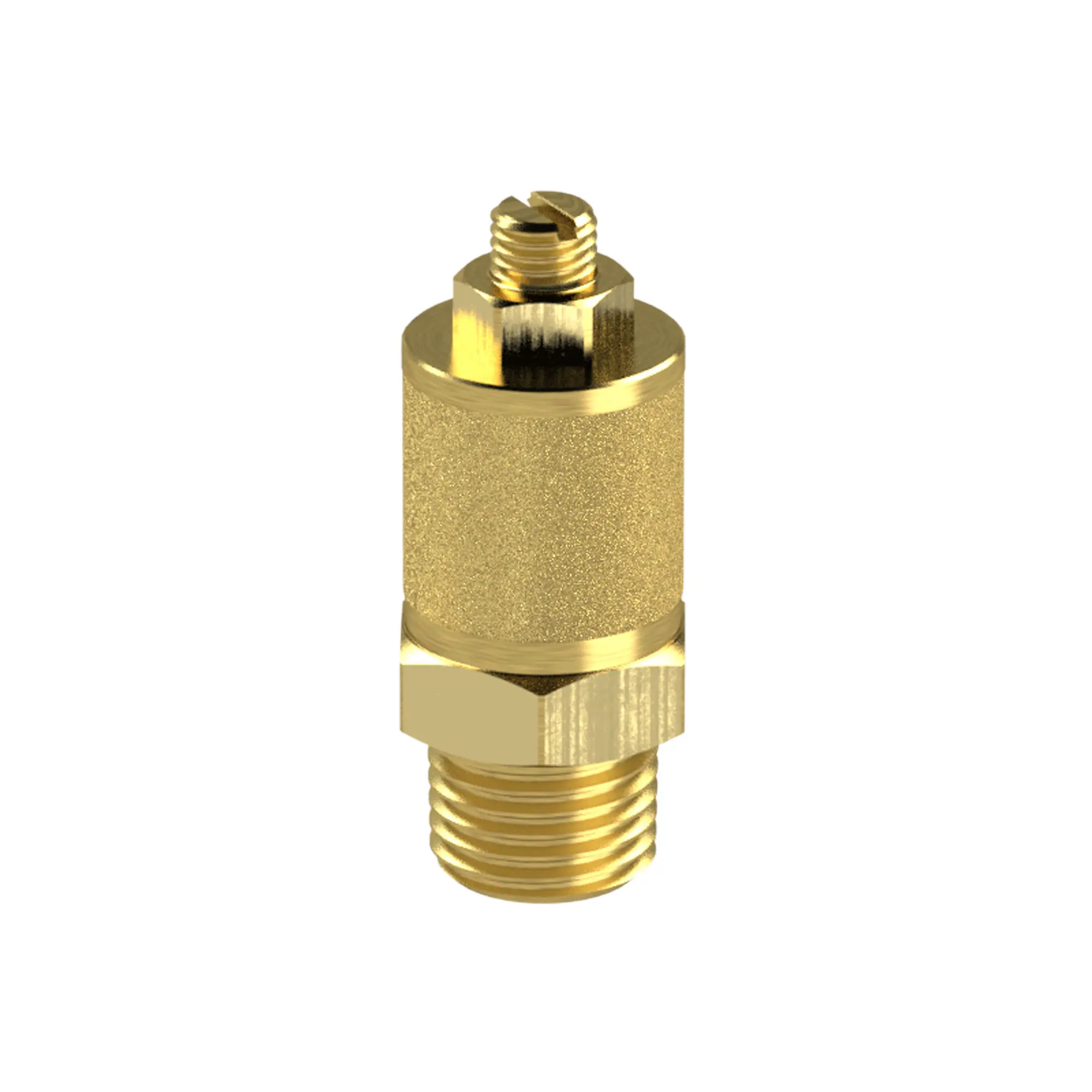 Produktfoto 1 von Schalldämpfer, Sinterbronce/MS, Abluft einstellbar, M5, SW 8 563-0