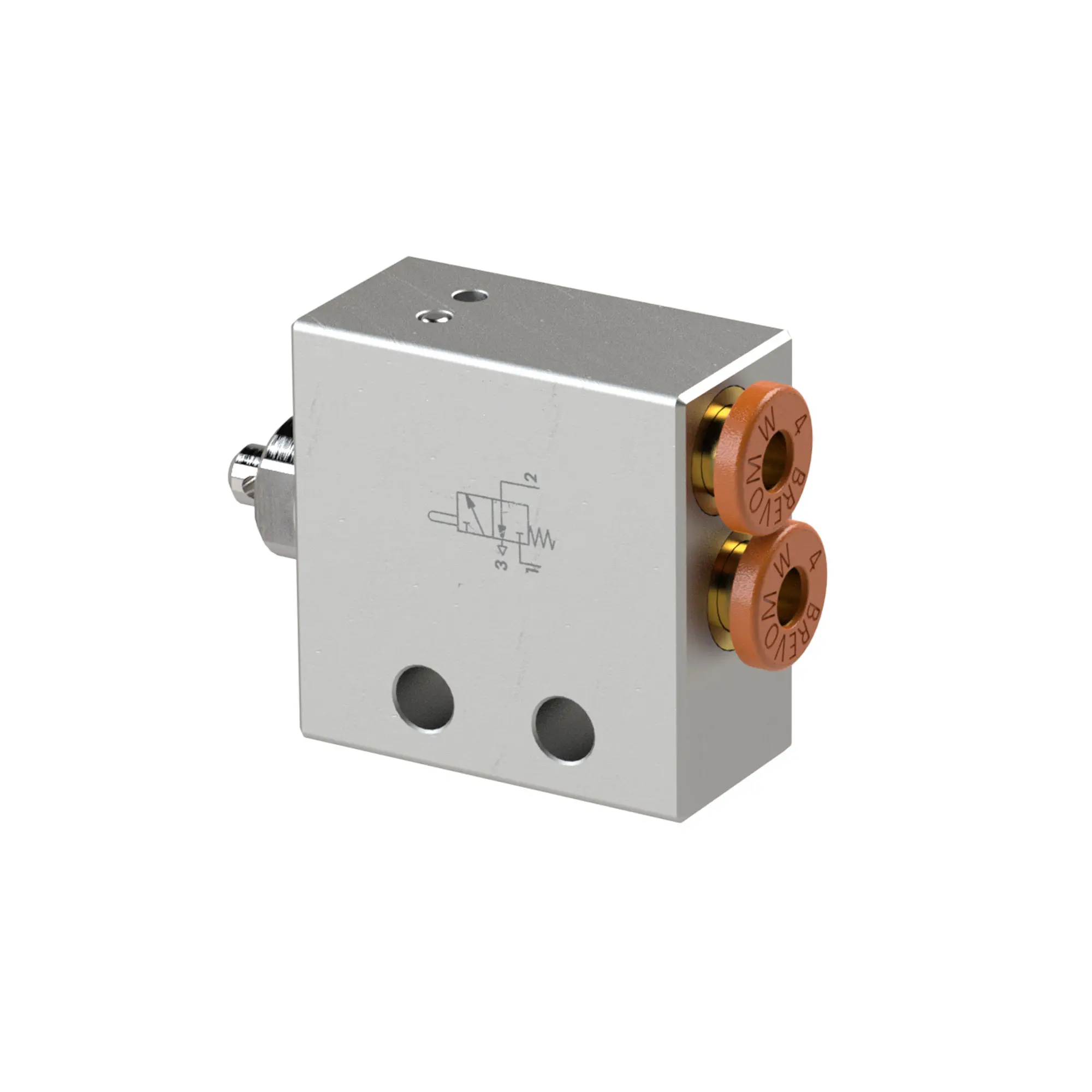 Produktfoto 1 von 3/2-Wege-Miniaturventil, mechanisch, Stößel, NC, 4 mm hinten 129902