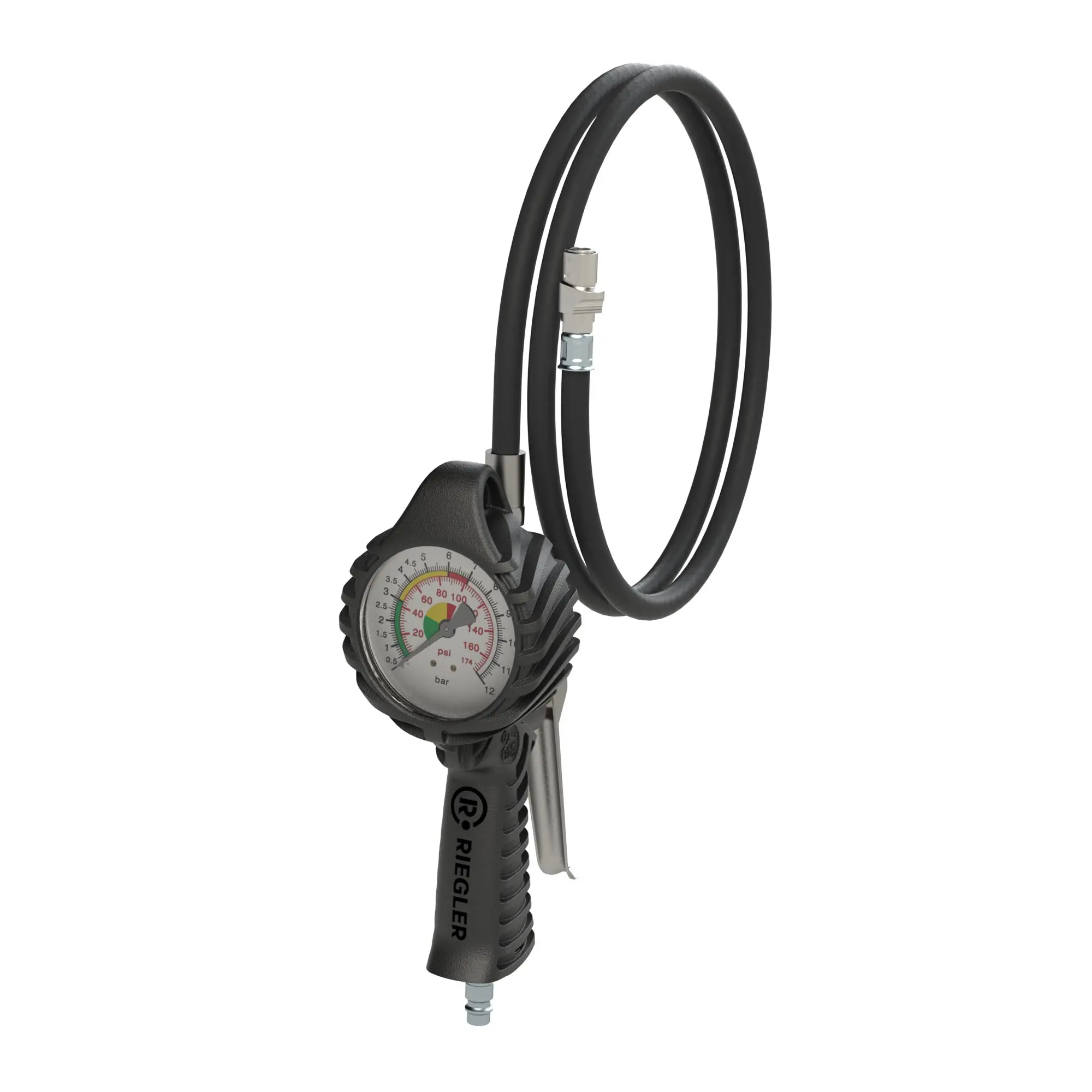 Stand.-Handreifenfüllmesser QS, Mano Ø 80 mm, ungeeicht, 0-12 bar 39.054