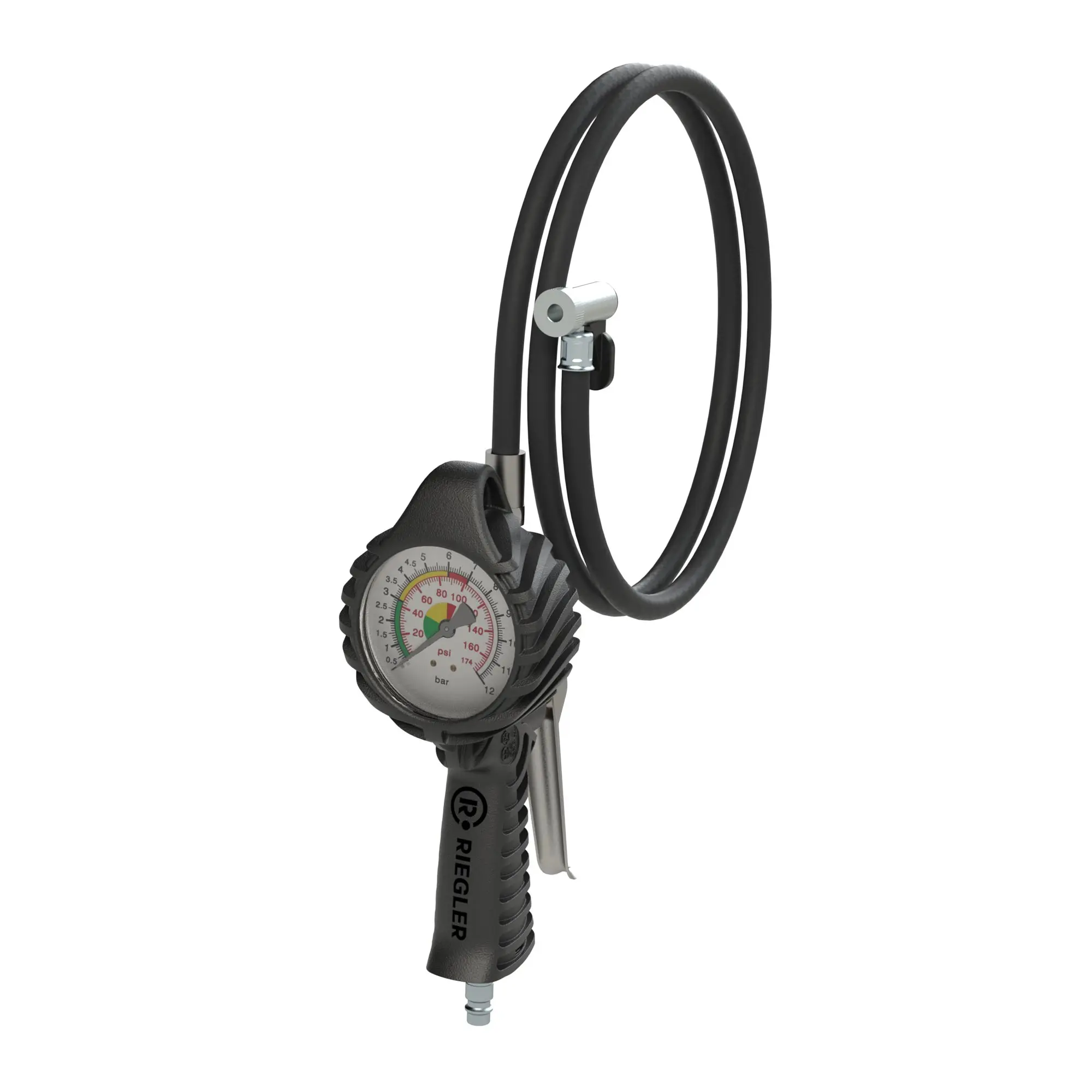 Produktfoto 1 von Stand.-Handreifenfüllmesser HS, Mano Ø 80 mm, ungeeicht, 0-12 bar 39.034
