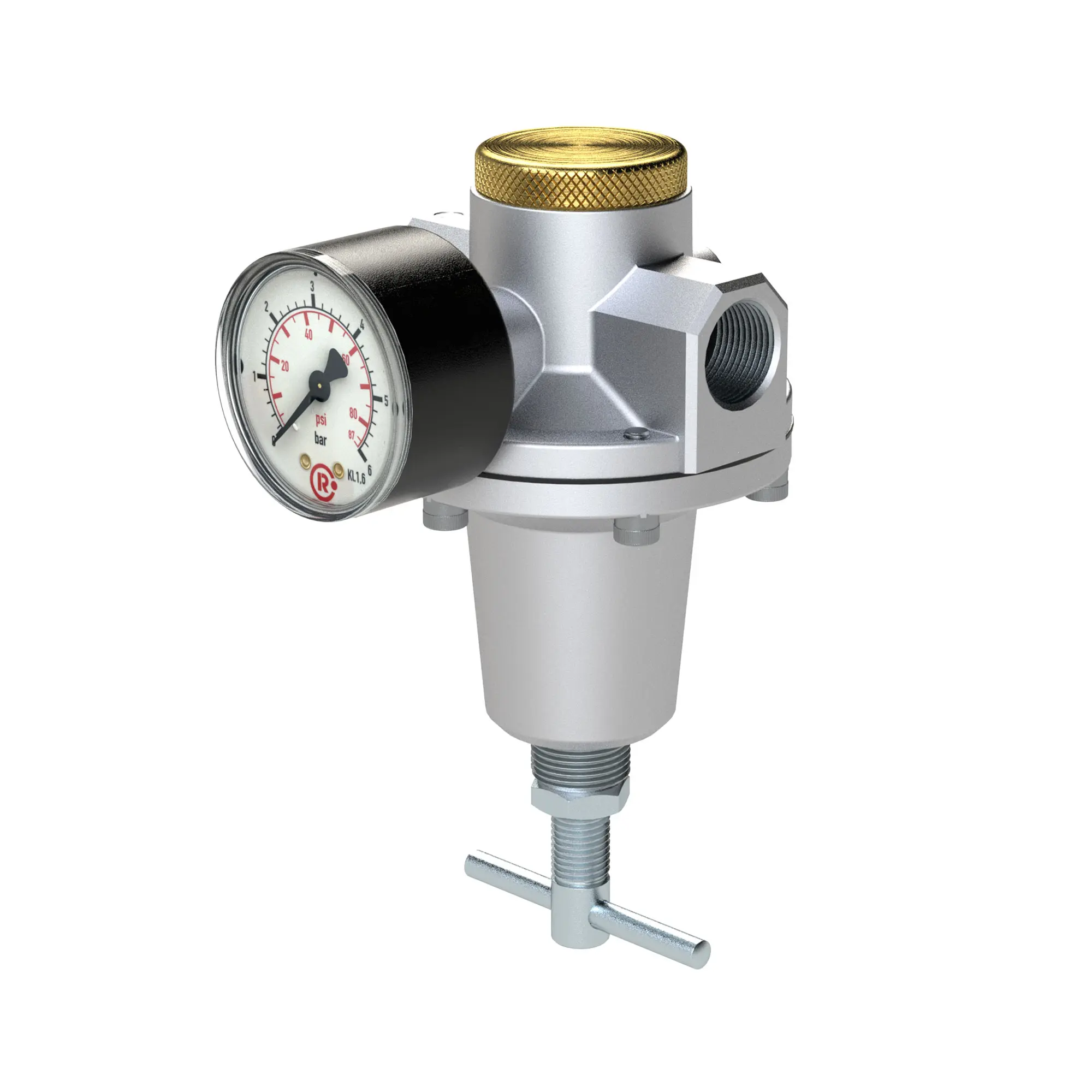 Konstant-Druckregler inkl. Manometer, BG 3, G 1/2, 0,2 - 6 bar DRK.G12.BG3.0,2-6B