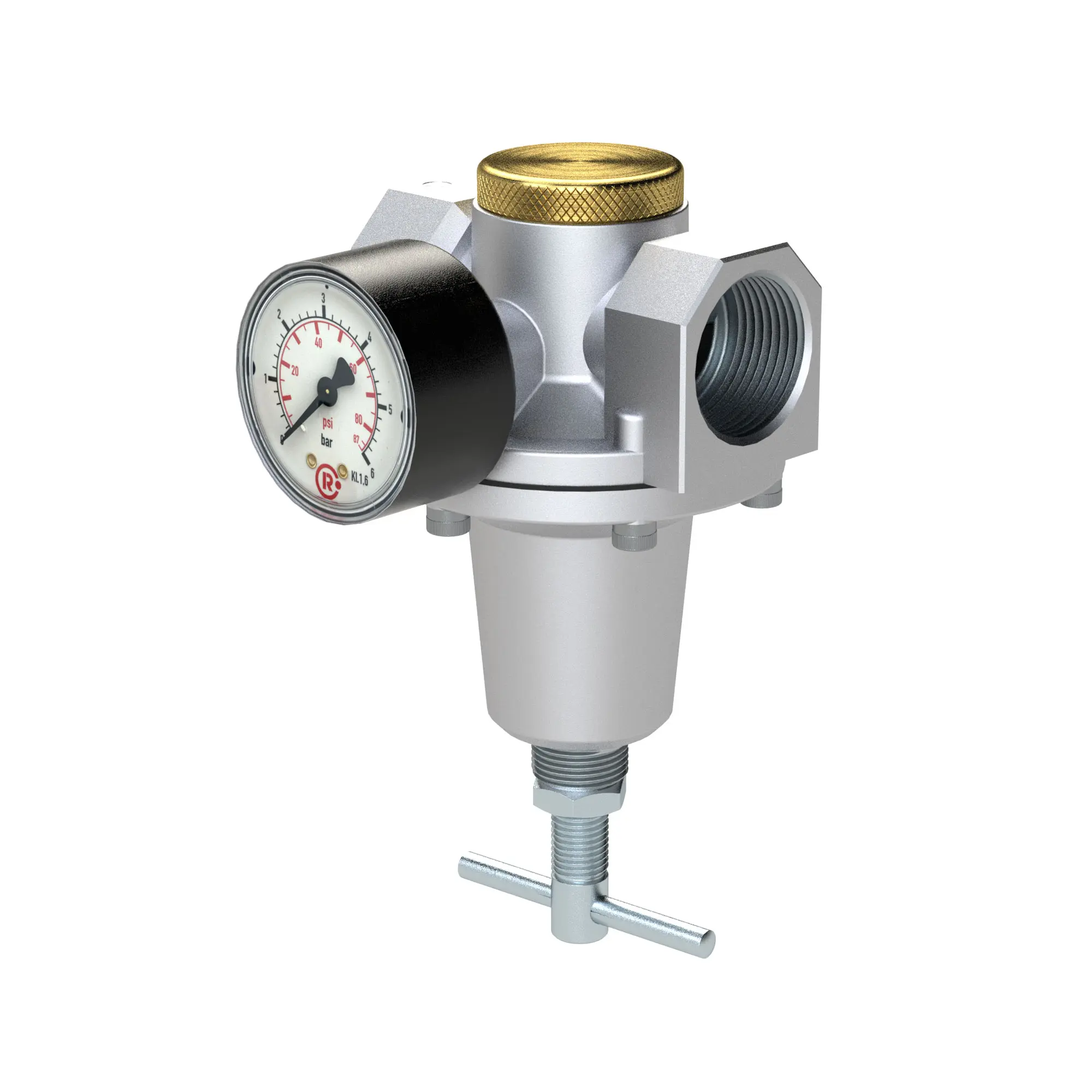 Produktfoto 1 von Konstant-Druckregler inkl. Manometer, BG 3, G 1, 0,1 - 3 bar DRK.G1.BG3.0,1-3B