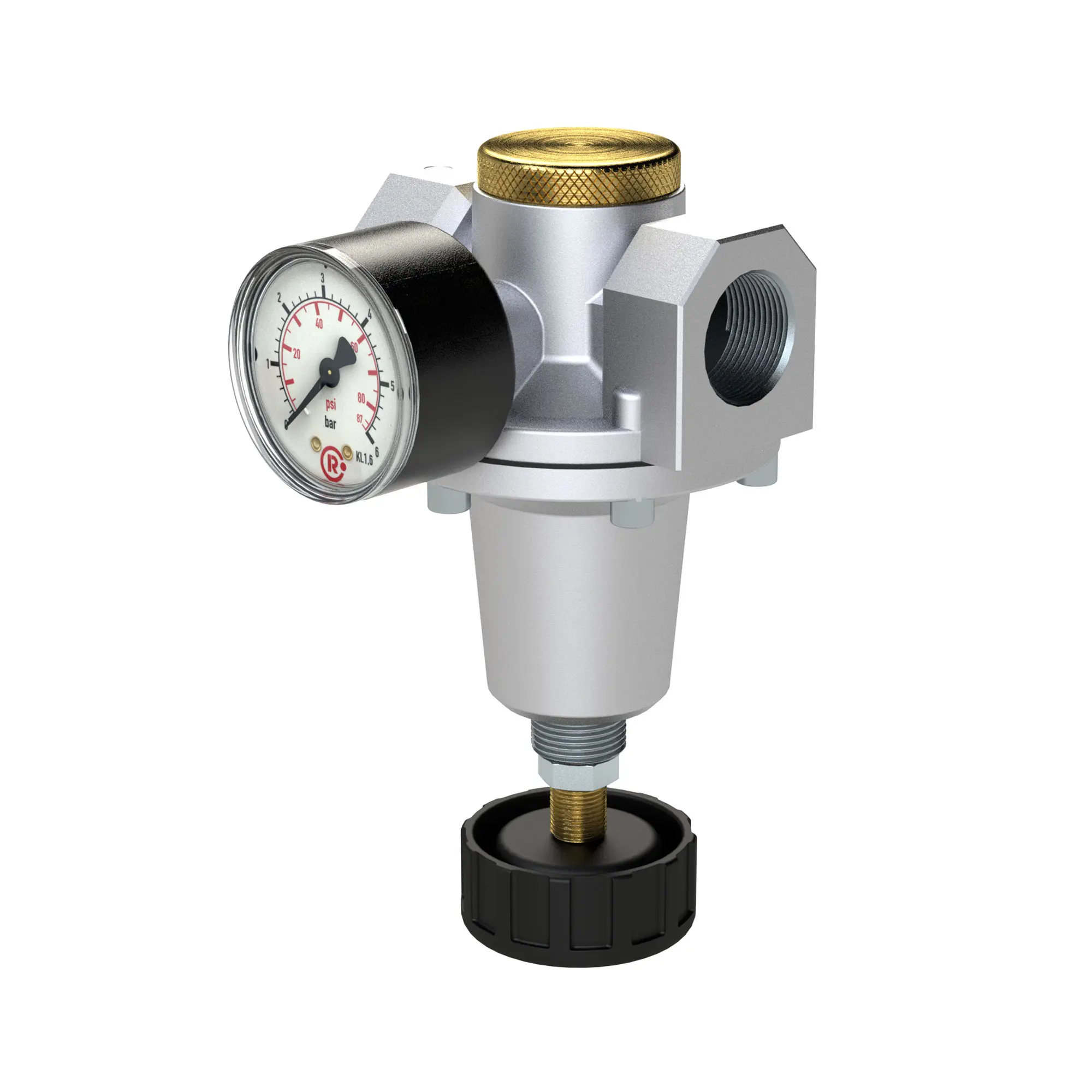 Produktfoto 1 von Konstant-Druckregler inkl. Manometer, BG 3, G 3/4, 0,5 - 10 bar DRK.G34.BG3.0,5-10B