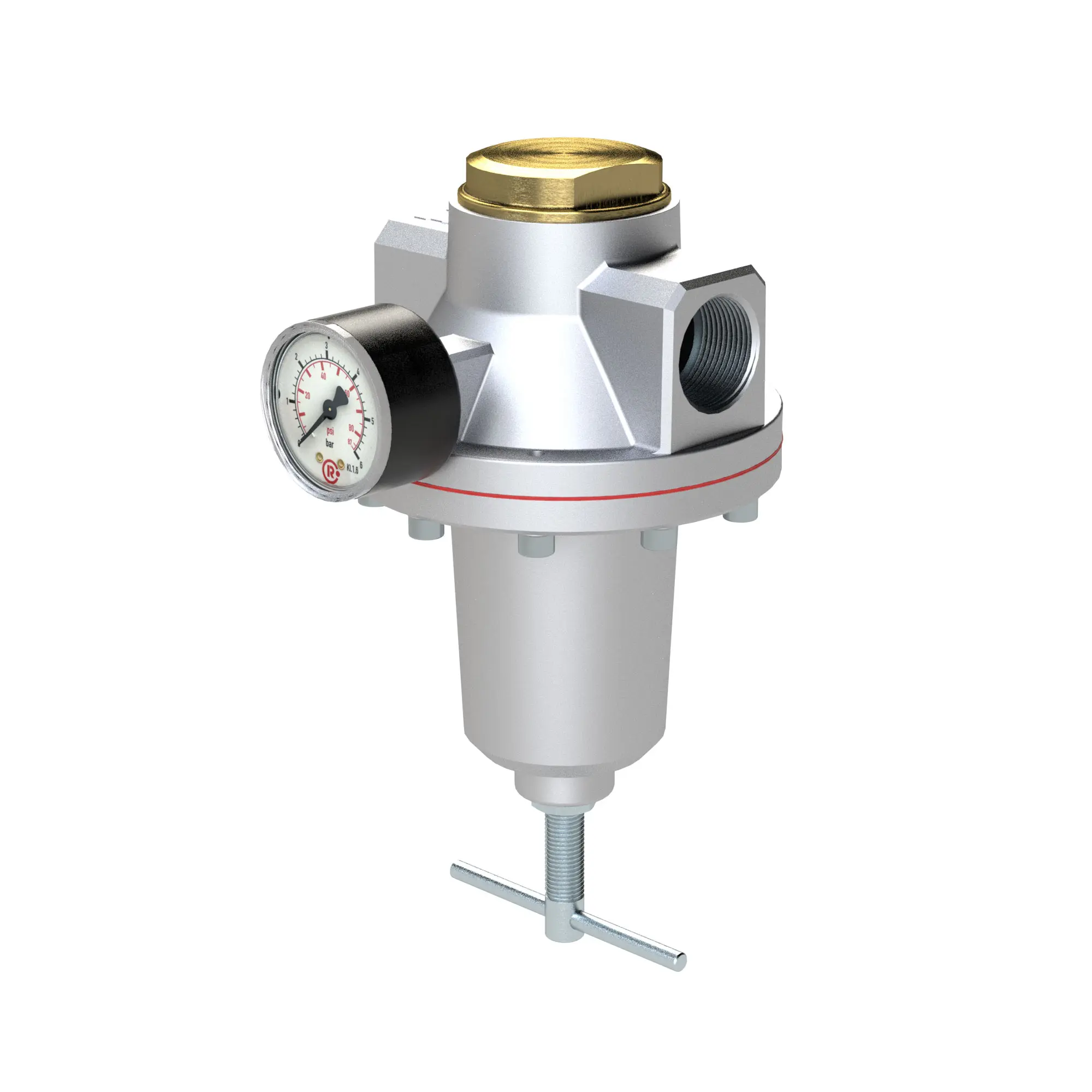 Produktfoto 1 von Konstant-Druckregler inkl. Manometer, BG 4, G 3/4, 0,2 - 6 bar DRK.G34.BG4.0,2-6B