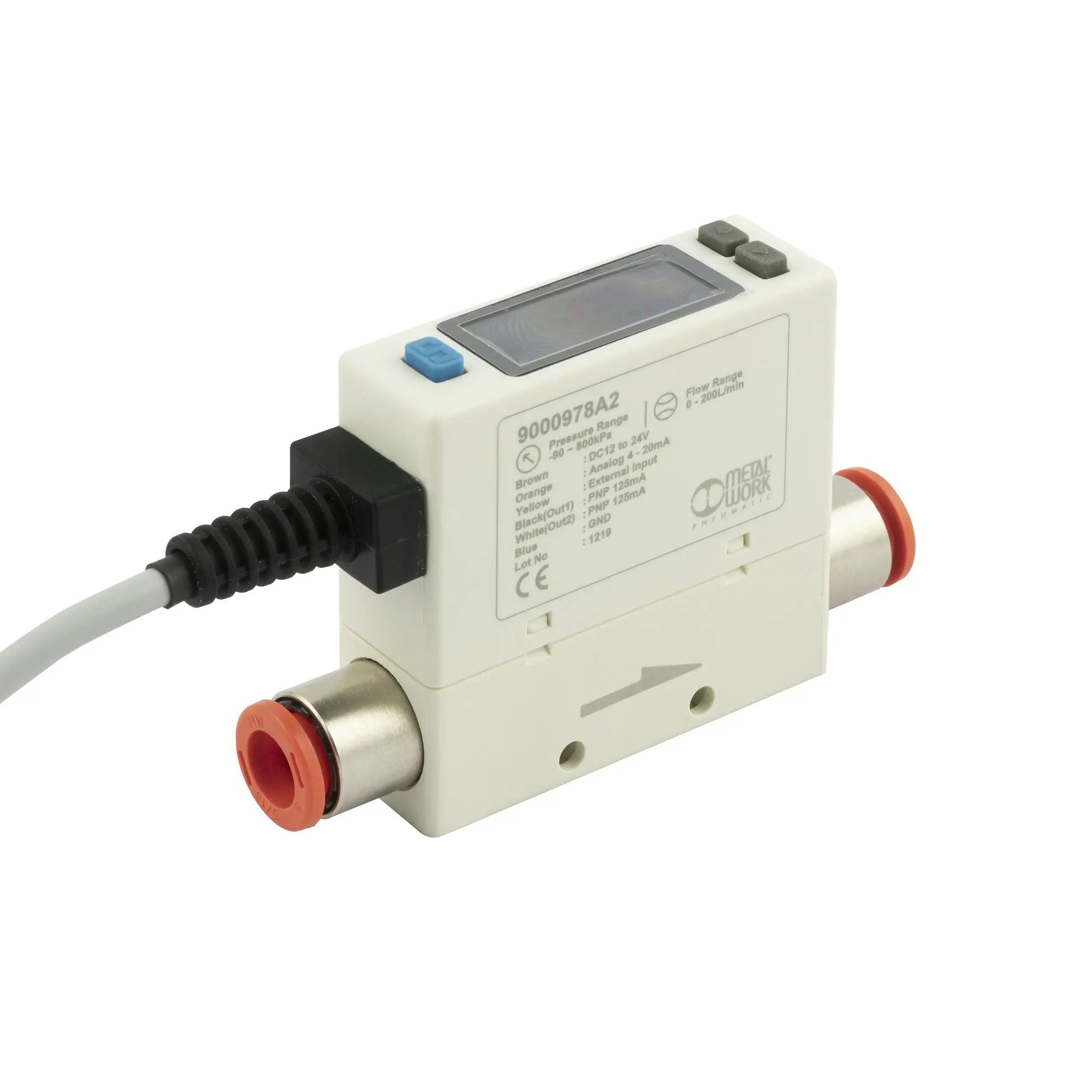 Produktfoto 1 von Durchflussmesser »FLUX 0«, 0 … 200 Nl/min, Ø 8 mm, 1 … 5 V 148230