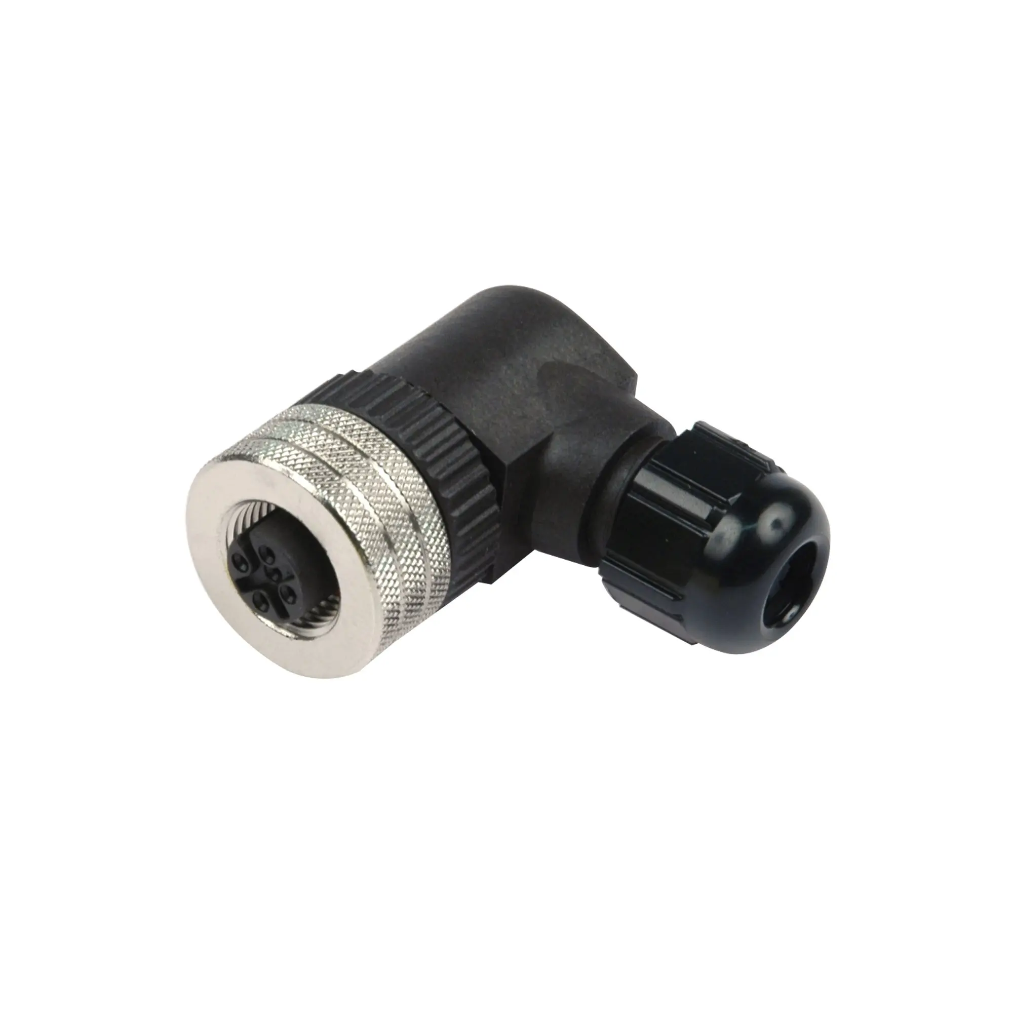 Produktfoto 1 von 90°-Winkelsteckdose M12 x 1 mm, 5-polig 148239