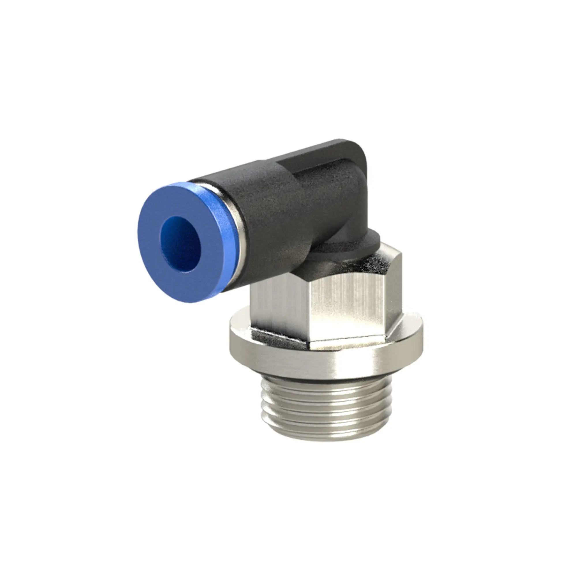 Produktfoto 1 von L-Steckverschraubung »Blaue Serie« mini, drehbar, M6 125.006-3M