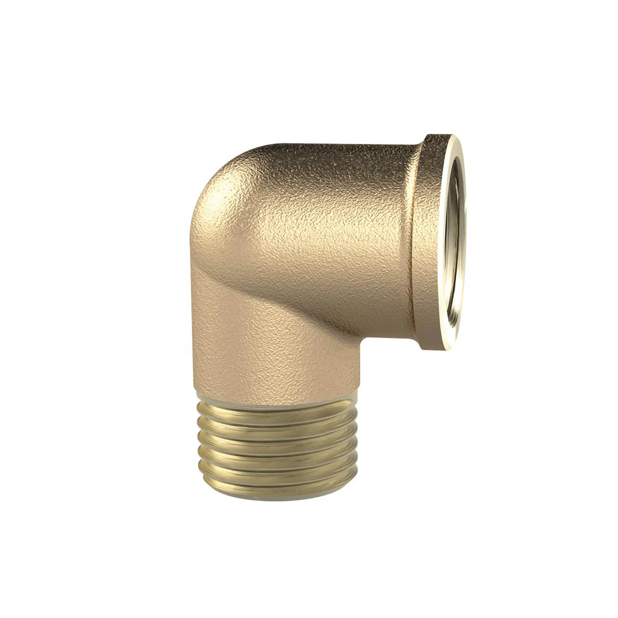 Produktfoto 1 von Winkelstück, 90°, innen/außen, G 1/2, Druck 16 bar, Messing blank WST12MS90IA