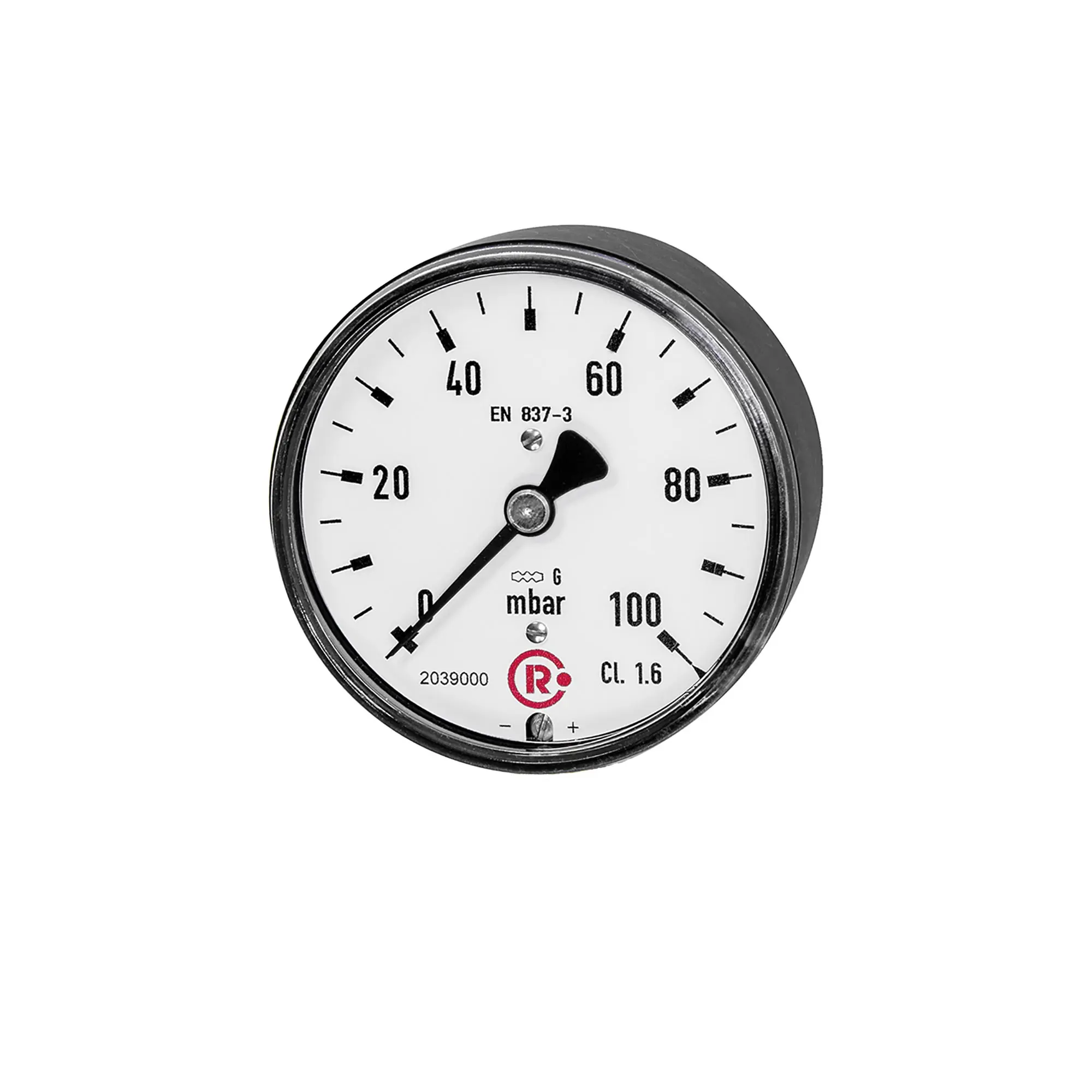 Produktfoto 1 von Kapselfedermanometer, G 1/4 hinten zentrisch, 0 - 250 mbar, Ø 63 5825-R