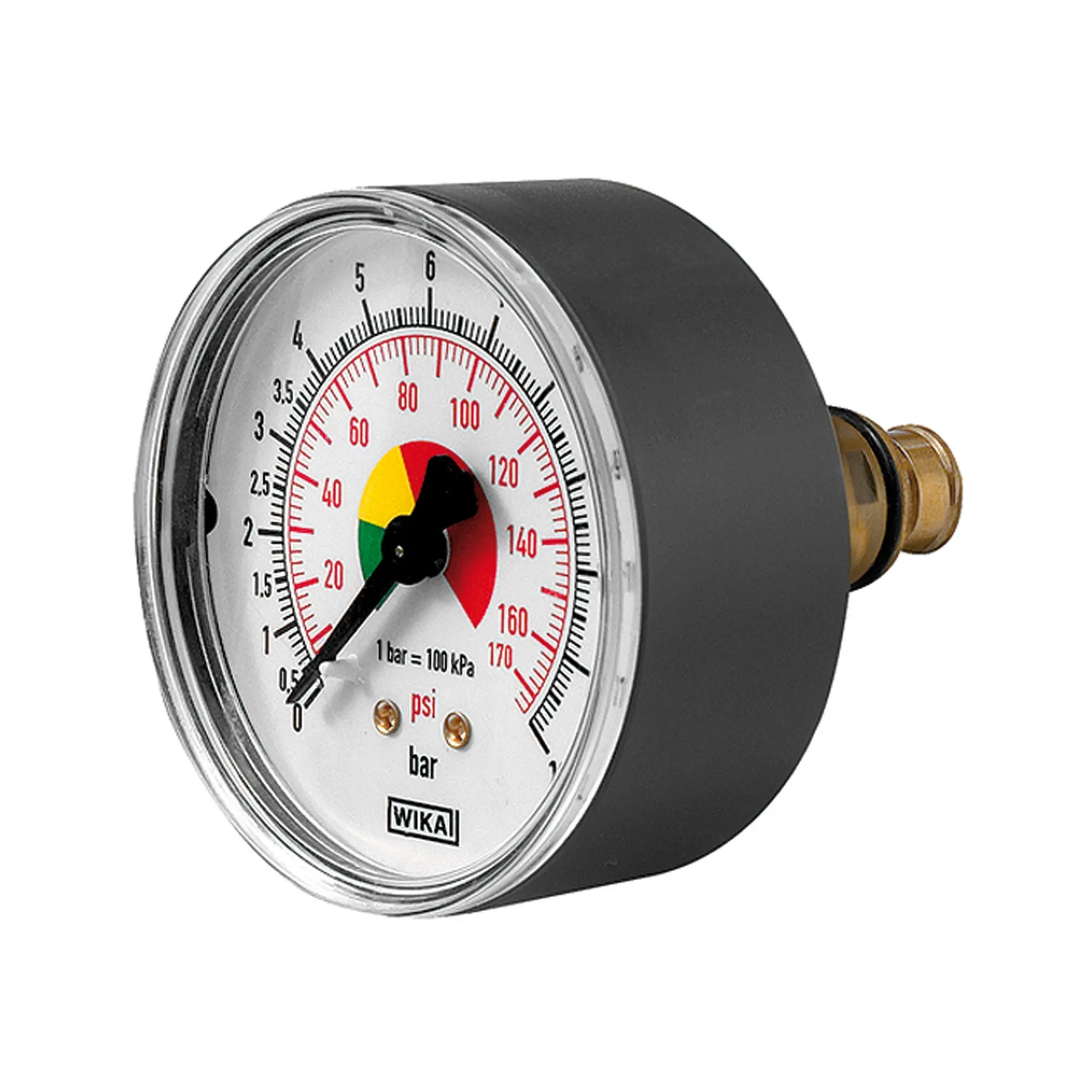 Produktfoto 1 von Manometer ø 63 mm, ungeeicht, G 1/4, Anschluss hinten 39.702