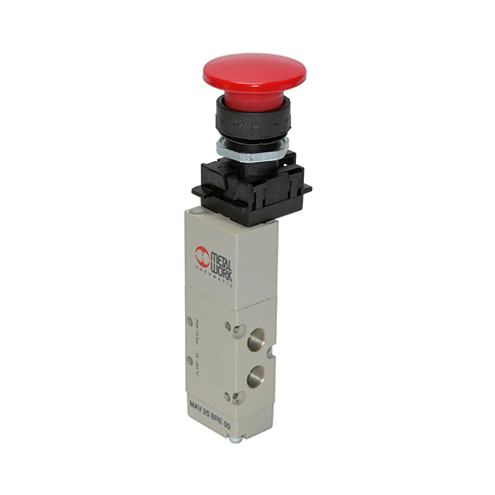 5/2-Wegeventil, manuell, Pilztaster, monostabil, G 1/8 106439