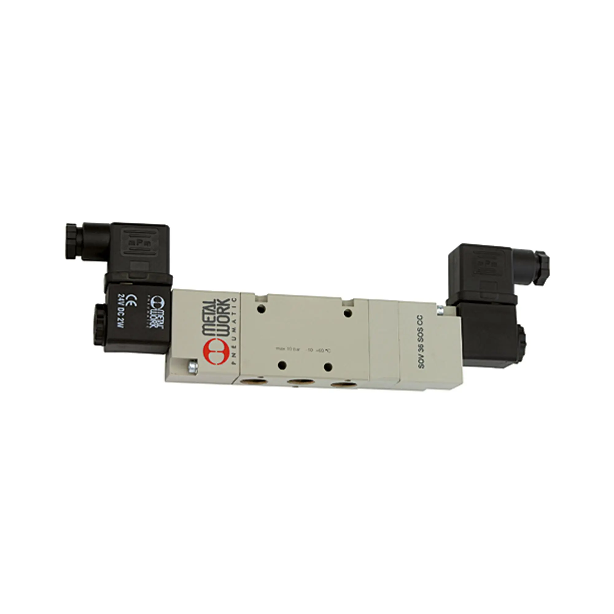 Produktfoto 1 von 5/3-Wegeventil, elektropneu., Mitte geschl.,  G 1/2, 24 V DC 106571