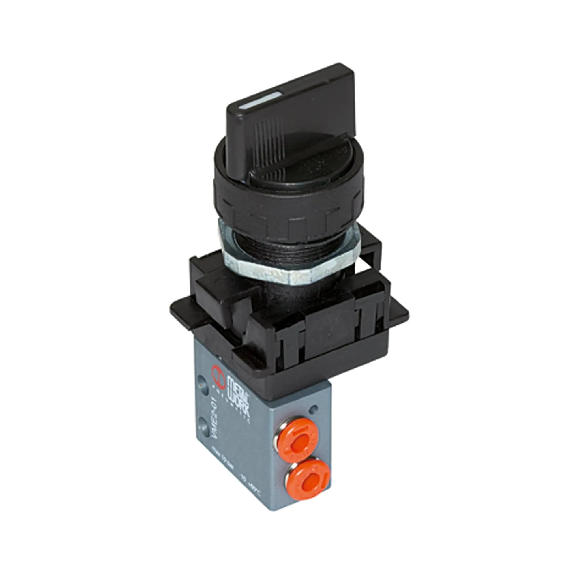 Produktfoto 1 von 3/2-Miniventil, manuell, Drehknopf, NC, bistabil, M5 seitlich 106404