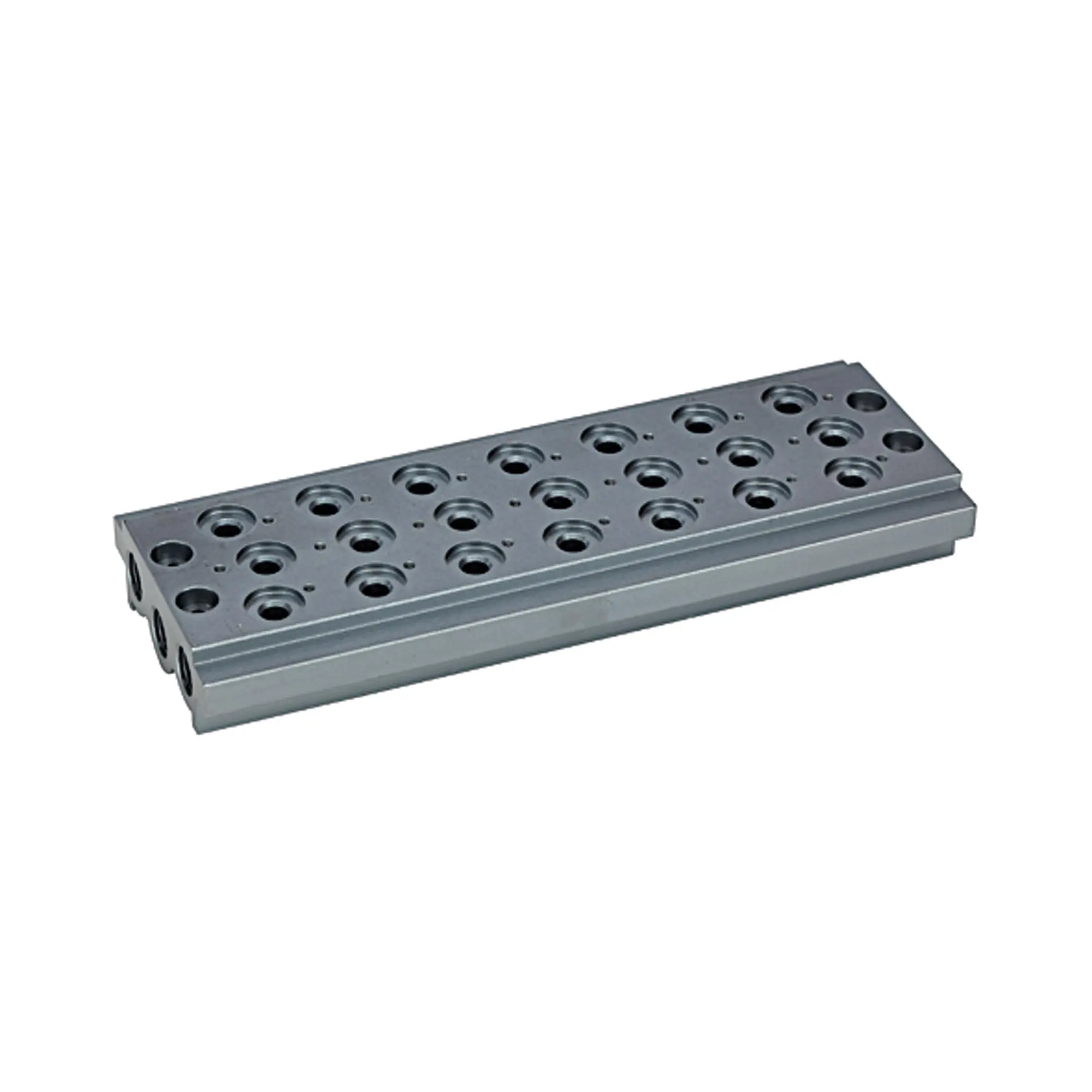 Produktfoto 1 von Mehrfach-Grundplatte für Wegeventile, 7 Ventilpositionen, G 1/4 106637