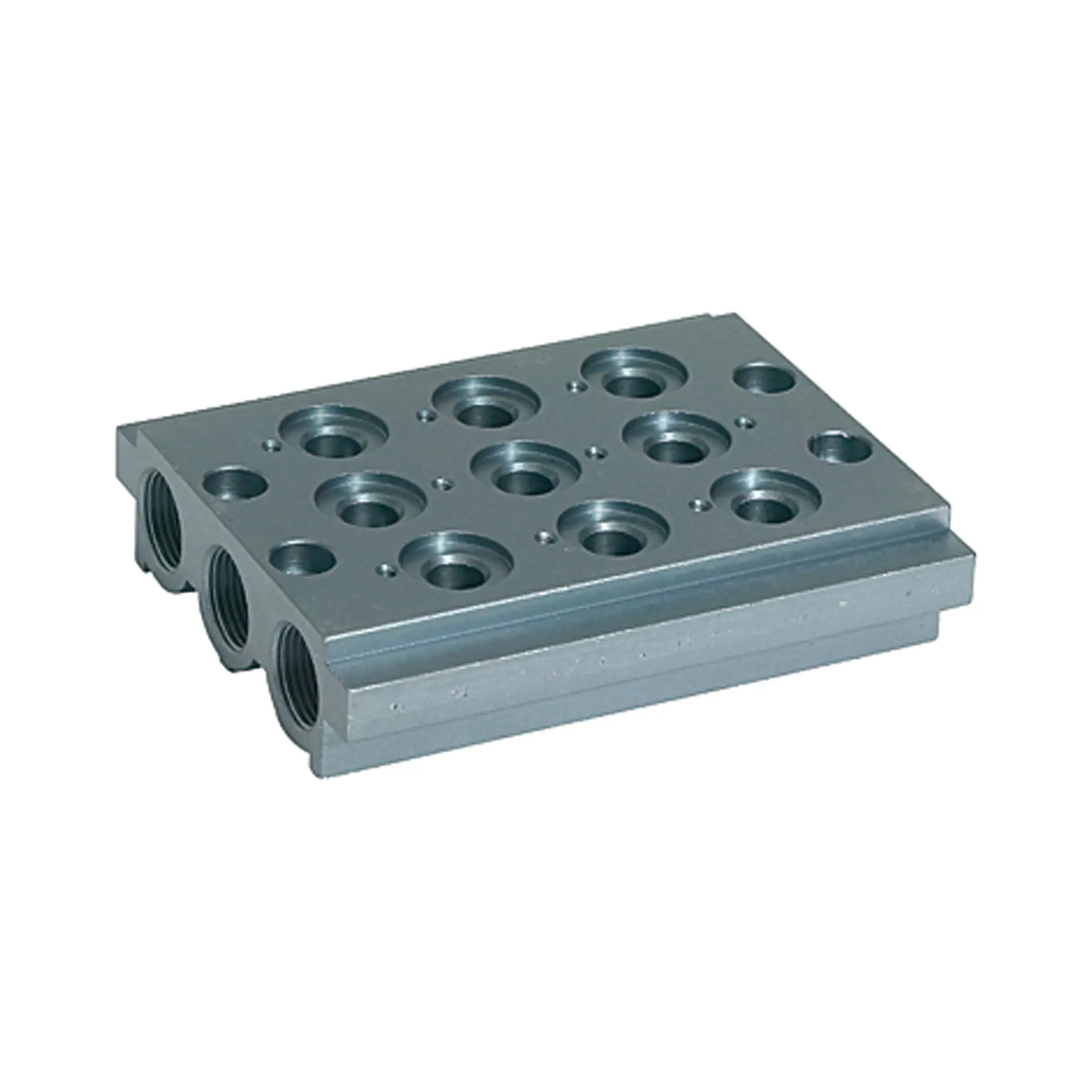 Produktfoto 1 von Mehrfach-Grundplatte für Wegeventile, 3 Ventilpositionen, G 1/8 106623