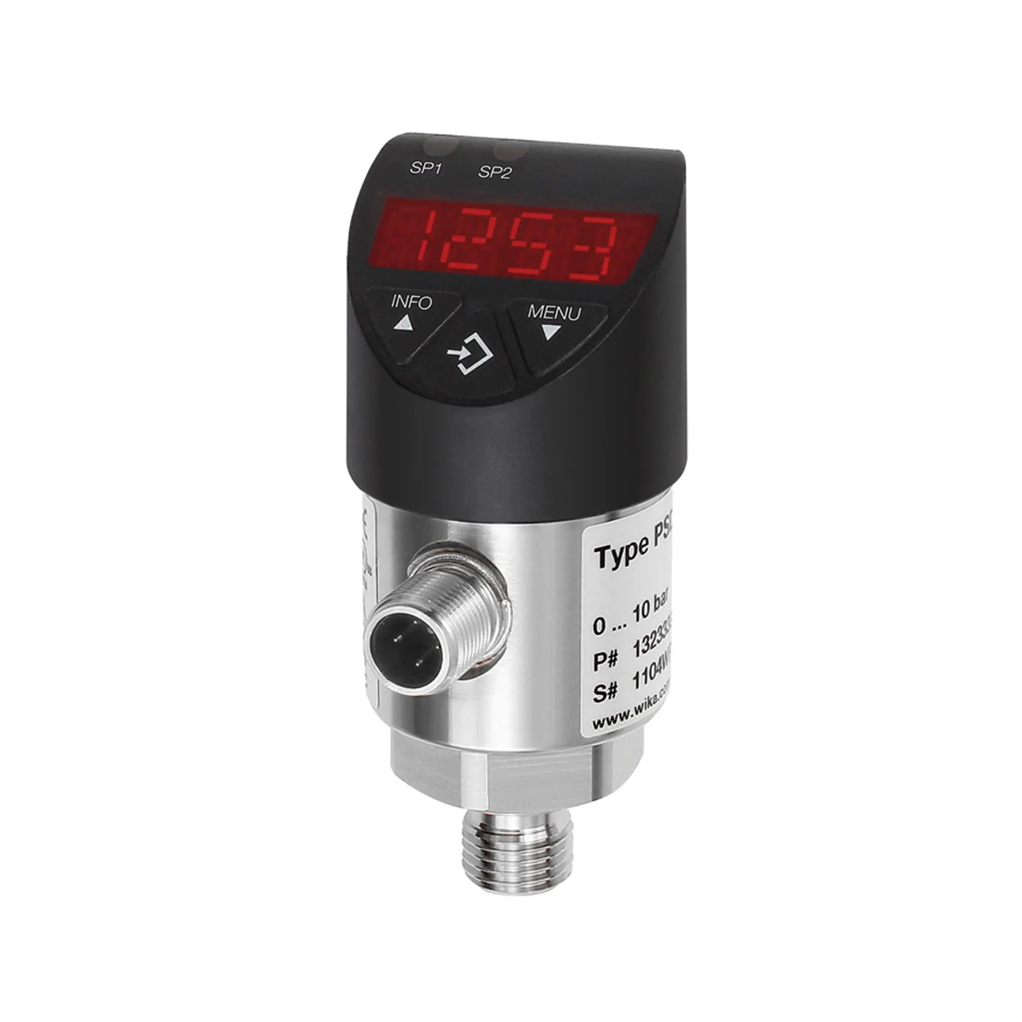 Produktfoto 1 von Elektr. Druckschalter, Digitalanzeige, M12x1, G 1/4, 0-6 bar 103076