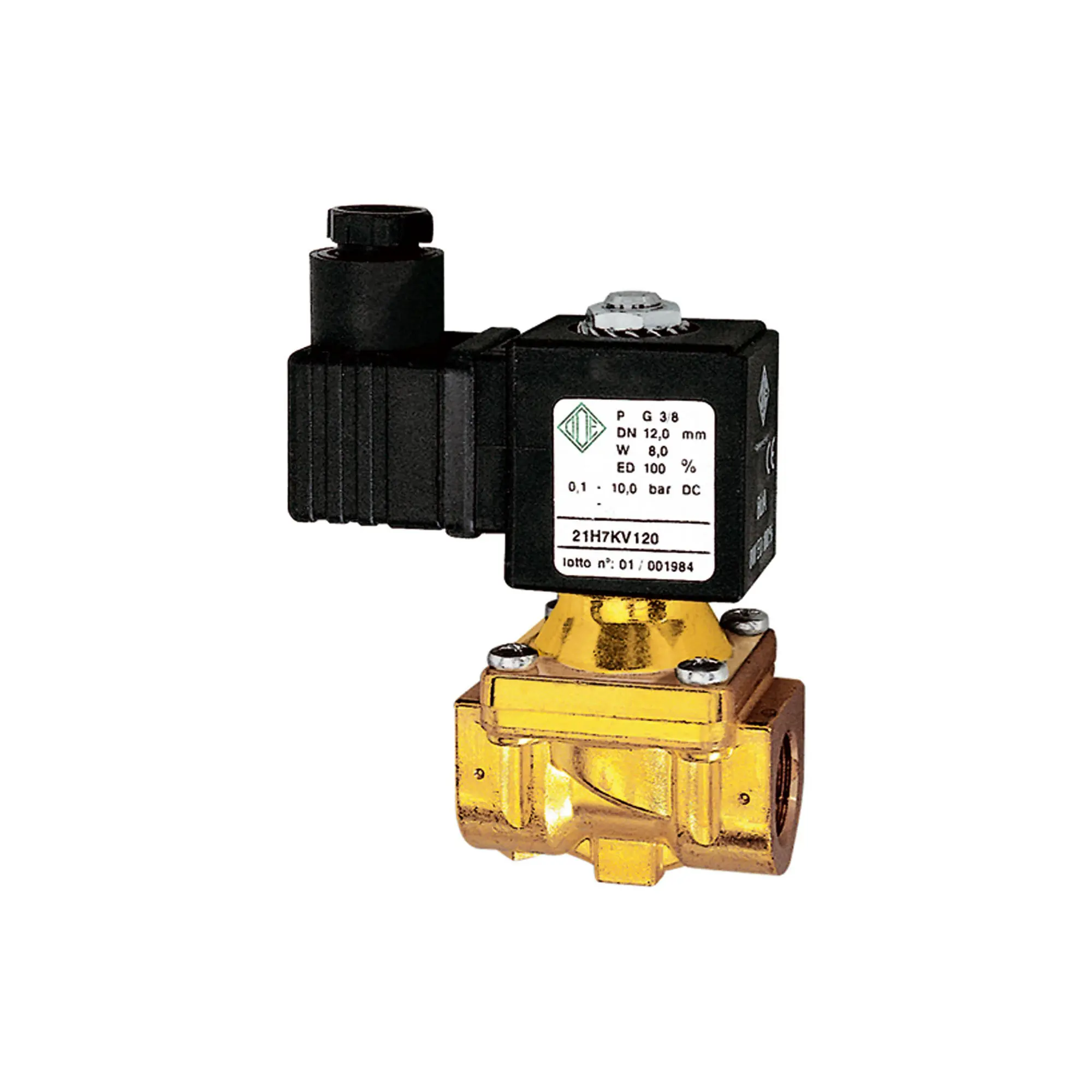 Produktfoto 1 von 2/2-MV,MS,NC,vorge.,24V DC,5W,FKM,G1/2,PN0,1-10bar MV 1367 G