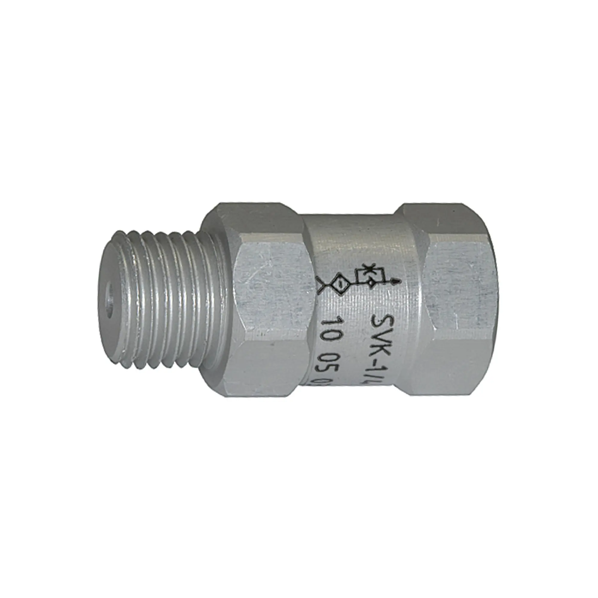 Produktfoto 1 von Strömungsventil, AG o., Alu, Kugelsitzven. pu = -0,3bar l/min 2,3 SVK 1826