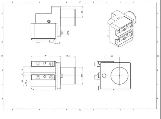 Produktfoto 1 von Werkzeughalter STAR 431-03-00 2-Stationen 16x16mm; für Rückseite