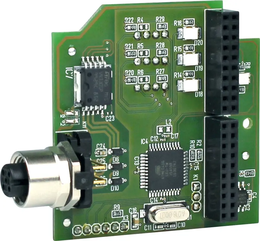 Produktfoto 1 von REGELTECHNIK Erweiterungsplatine "RS232", M12, 5-polig Power IO-C100_RS232