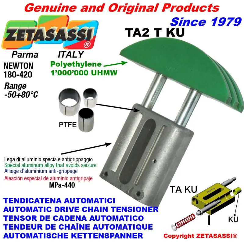 Produktfoto 1 von ZETASASSI TA2TASA60TKU Chain Tensioner Ku Round Head