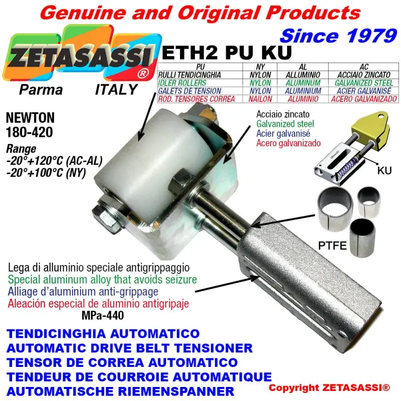 Produktfoto 1 von ZETASASSI ETH2PU5065ACKU Automatic Linear Belt Tensioner Eth2Puku+Fork And Belt