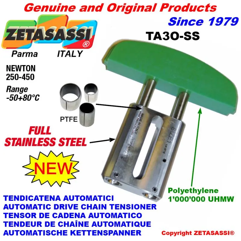 Produktfoto 1 von ZETASASSI TA3O112S-SS Stainless Auto Lin. Chain Tensioner