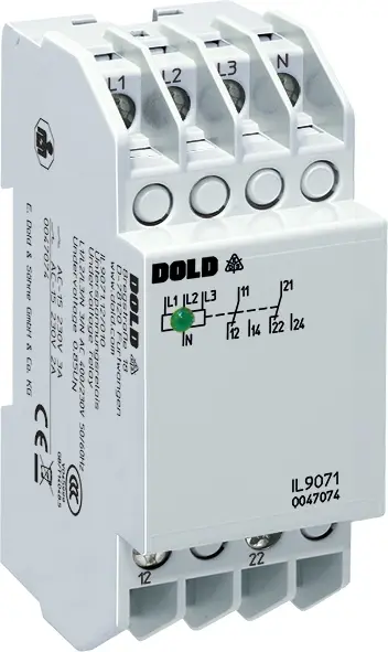 Produktfoto 1 von Dold IL9071.12/010 3/N AC400/230V 0,85UN, Unterspannungsrelais, P\n: 0047074
