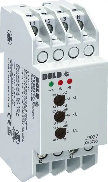 Produktfoto 1 von Dold IL9077.12/010 3/N AC400/230V ,1-20S, Über- und Untersp.Relais, P\n:0046517