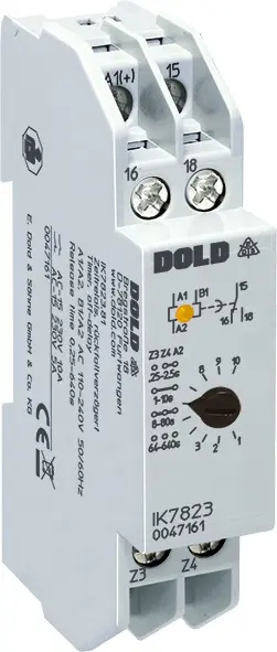 Produktfoto 1 von Dold IK7823.81 AC/DC24V 0,25-640M, Zeitrelais, rückfallverzögert, P\n: 0047164