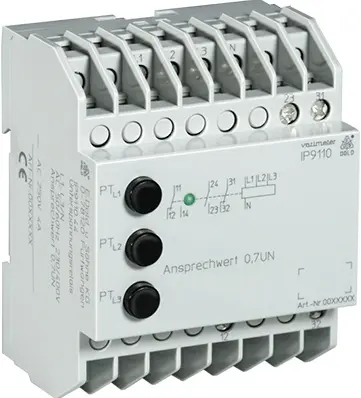 Produktfoto 1 von Dold IP9110.44/107 3/N AC400/230V 0,9UN, Unterspannungsrelais, P\n: 0048885