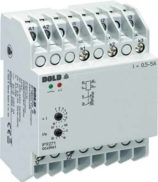 Produktfoto 1 von Dold IP9271.12/010 AC/DC24V 1-10A, Unterstromrelais, P\n: 0052464