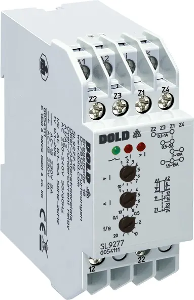 Produktfoto 1 von Dold SL9277.12 AC220-240V 0,1-15A, Über- und Unterstromrelais, P\n: 0054111