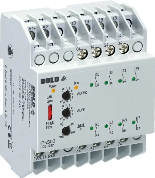 Produktfoto 1 von Dold IP5503.28/100 DC24V, Ausgangsmodul für CANopen, P\n: 0057901