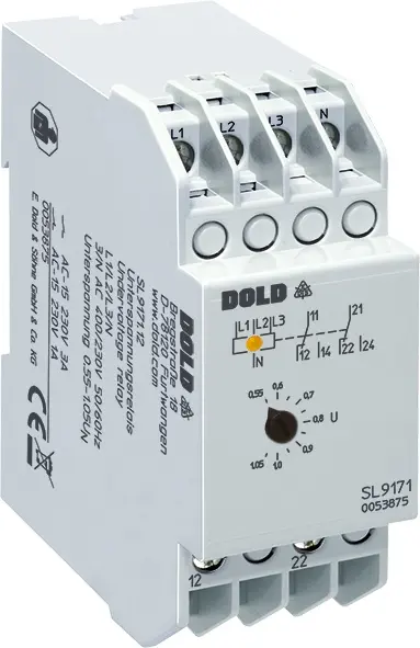 Produktfoto 1 von Dold SL9171.12 3/N AC400/230V ,55-1,05UN, Unterspannungsrelais, P\n: 0053875