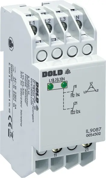 Produktfoto 1 von Dold IL9087.12 3AC50/60HZ 440/254V, Phasenwächter, P\n: 0069097