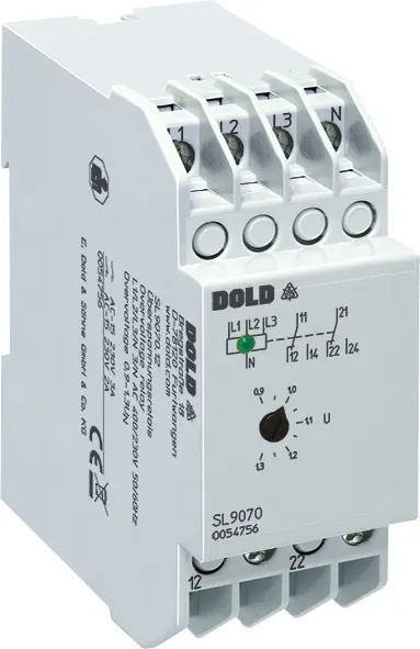 Produktfoto 1 von Dold SL9070.12/001 3AC400V 0,9-1,3UN, Überspannungsrelais, P\n: 0061605