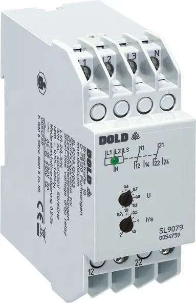 Produktfoto 1 von Dold SL9079.12/002 3AC230/400V,55-1,05UN, Spannungsrelais f. Kurzzeituntr.